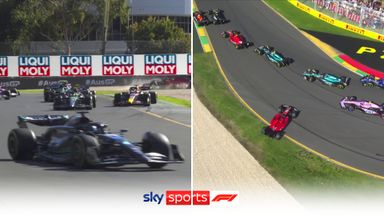 Thrilling first lap: Mercedes overtake Verstappen, Leclerc crashes out