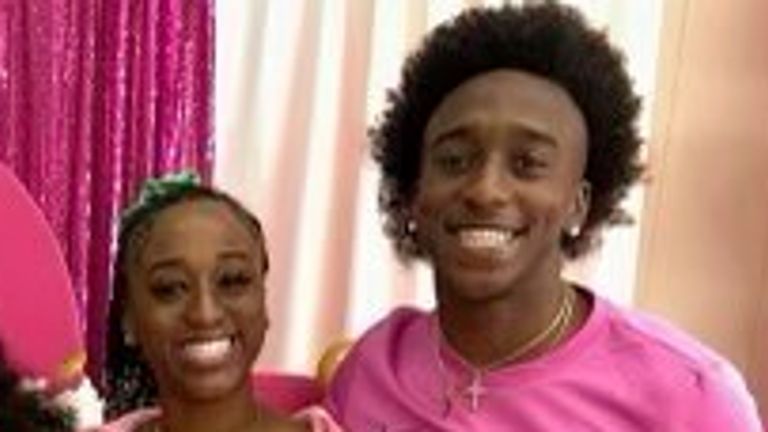 Philstavious "Phil" Dowdell, who was killed in the shooting, with his sister Alexis Dowdell. Pic: AP