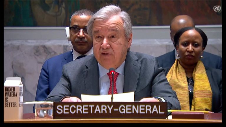 UN secretary general Antonio Guterres says the UN is not leaving Sudan 