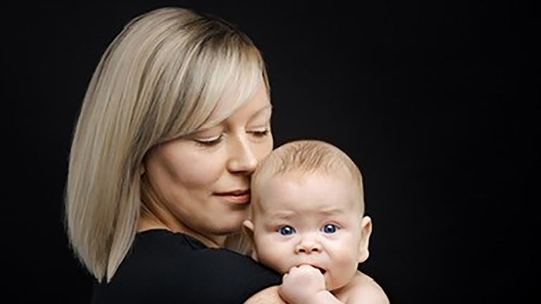 Stacey Broadmeadow and baby Harry, who she gave birth to after life saving cancer required her to remove her ovaries.