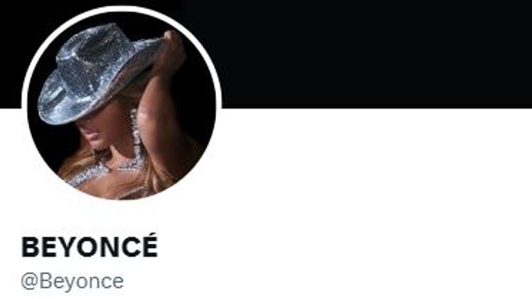 Beyoncé's Twitter account