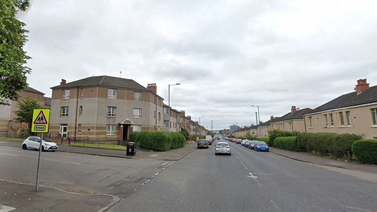 Street view of Calder Street and the junction of  Hickman Street