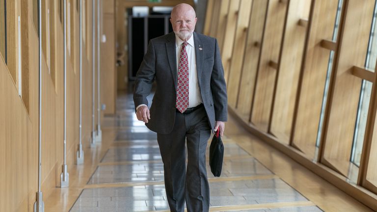 Former SNP treasurer Colin Beattie in the Scottish Parliament, Edinburgh. Picture date: Wednesday April 26, 2023.
