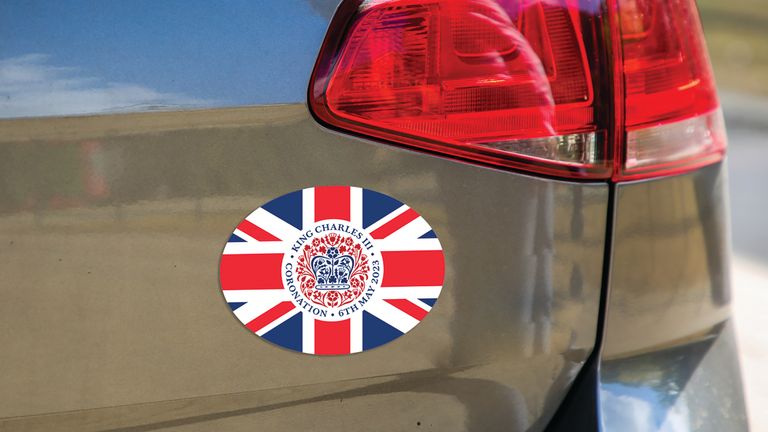 The Royal British Legion Industries (RBLI) - a charity that provides employment, support, housing and care to the British Armed Forces community - is selling a coronation bumper sticker.