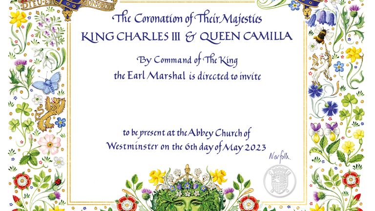 An invitation to the Coronation
