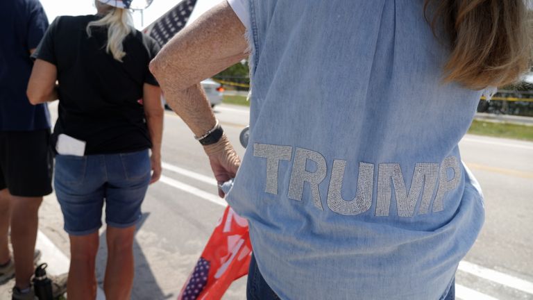 One lady has 'Trump' written in diamante stickers on her bottom.