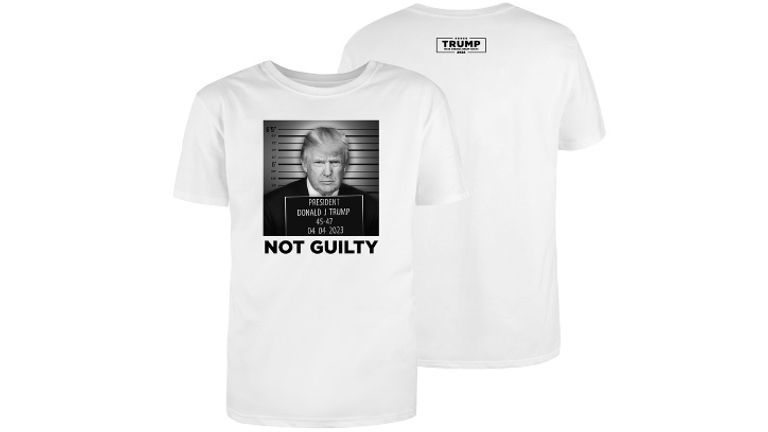 Donald Trump merchandise featuring fake mugshot. Pic: winred.com