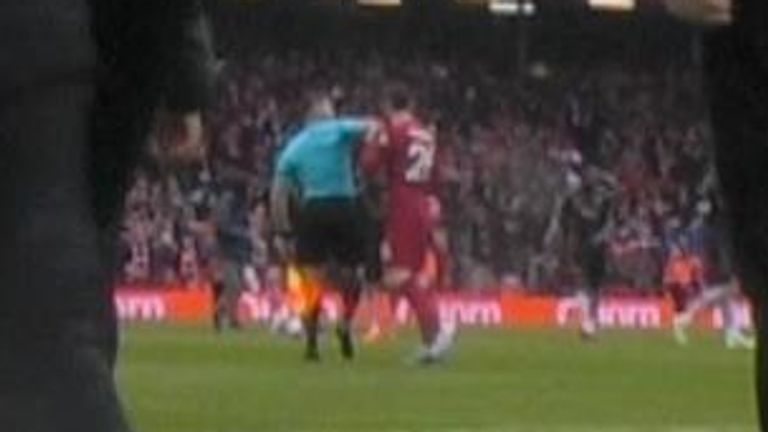 Assistant referee Constantine Hatzidakis will not officiate until an investigation over an alleged elbow on Andy Robertson has been completed, the PGMOL has confirmed.