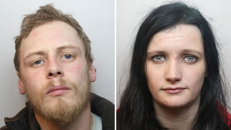 Stephen Boden and Shannon Marsden who has been found guilty at Derby Crown Court after the death of her son Finley Boden