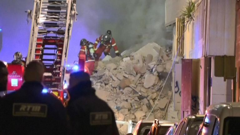Reports from France say at least eight people are thought to be missing, after an explosion and a building collapse in Marseille. 

