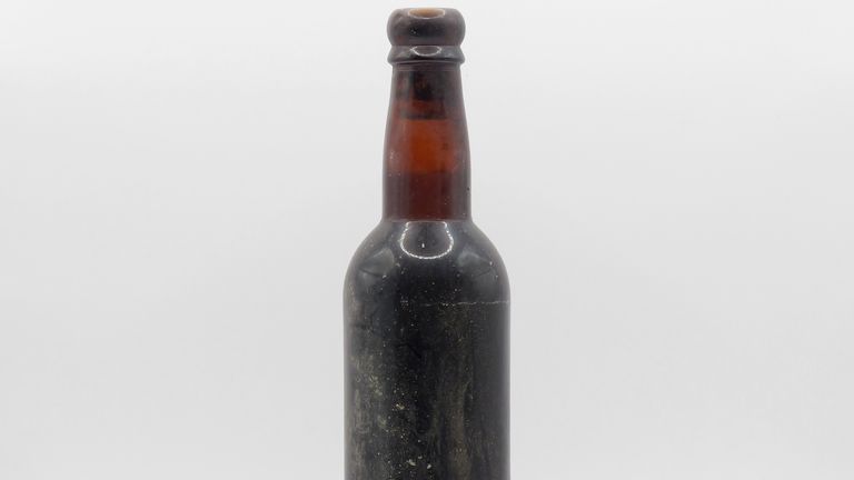 The bottles of Coronation Ale, originally brewed to commemorate the 1937 coronation, were left in the cellars after Edward dramatically abdicated the throne in order to marry divorcee Wallis Simpson. The batch - brewed using barley and English hops specifically to celebrate Edward&#39;s crowning - was never used and was discovered in the Greene King cellars in 2011. Pic: Greene King.