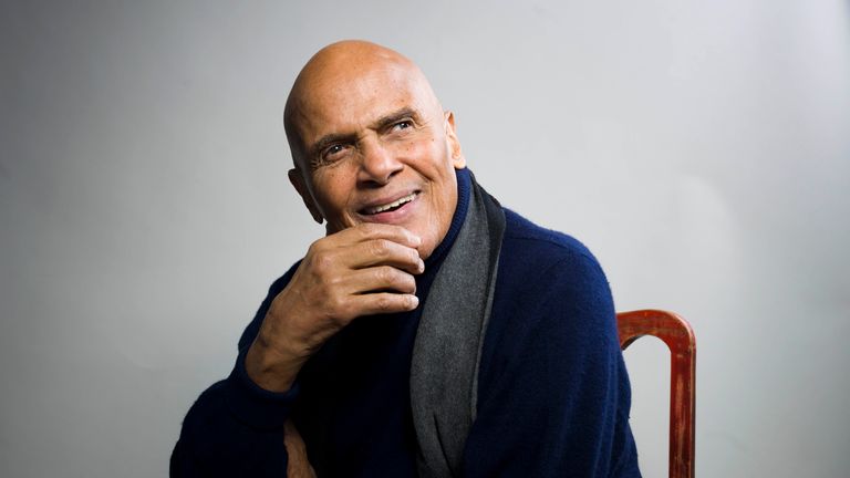 Harry Belafonte from the film "Sing Your Song" poses for a portrait in the Fender Music Lodge during the 2011 Sundance Film Festival on Friday, Jan. 21, 2011 in Park City, Utah.   (AP Photo/Victoria Will)