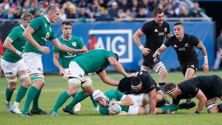 Ireland beat the All Blacks in Chicago in 2016 Pic AP