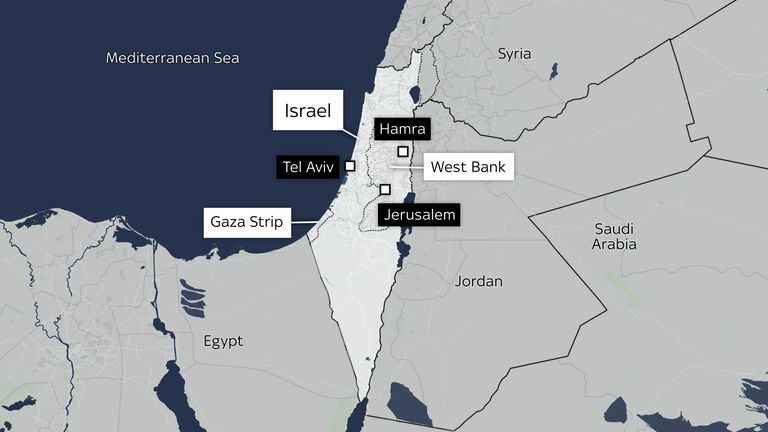 Map of West Bank