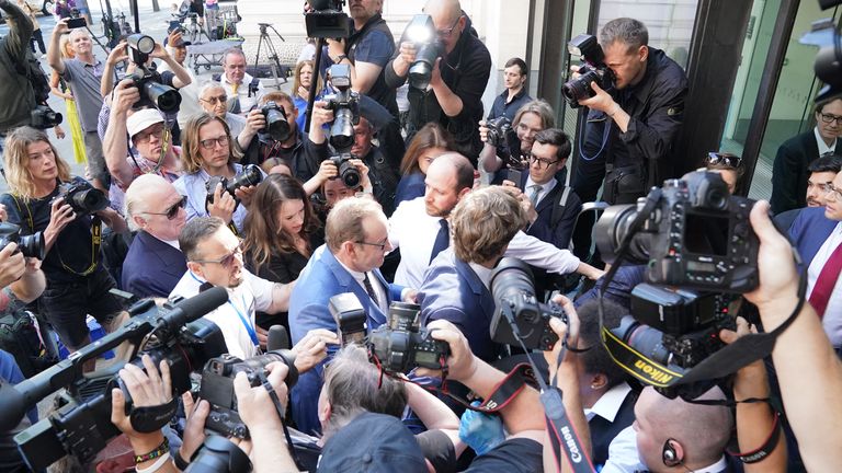 Actor Kevin Spacey arrives at Westminster Magistrates Court in London in June 2022, after being charged with sexual offences against three men. He was later charged with further offences