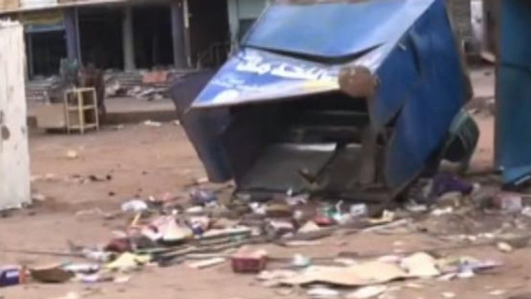Streets of Khartoum are devasted following intense military conflict