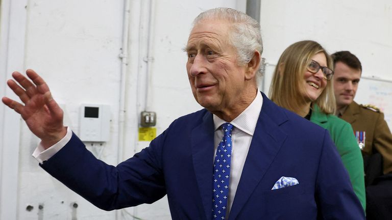 File photo dated 16/02/23 of King Charles III waving during a visit to the Milton Keynes food bank, as millions watching the coronation around the world are to be asked to cry out and swear allegiance to the King, with the public given an active role in the ancient ceremony for the first time in history.