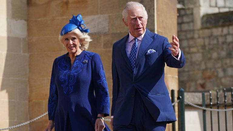 King Charles III and the Queen Consort . Pic: PA