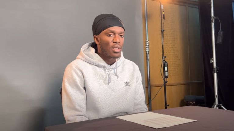 KSI apologizes.  Photo: Fred talks about fighting 