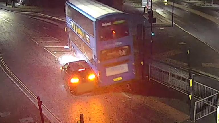 Man jailed following collision which caused bus to collide with house