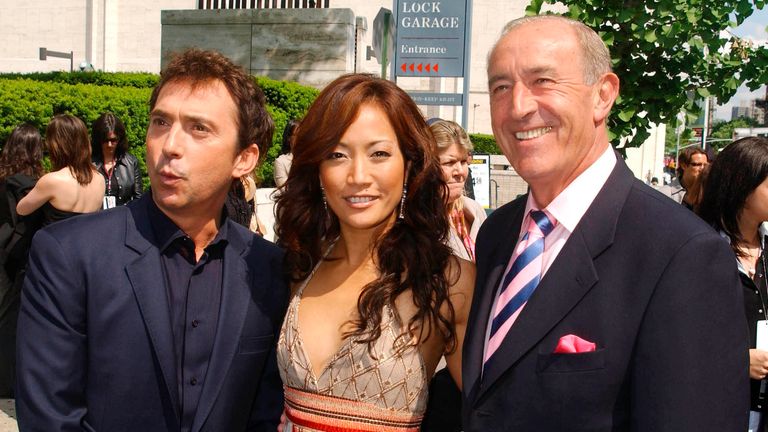 NOVEMBER 14th 2022: Len Goodman, age 78, announces his retirement from "Dancing With The Stars" after 17 years as a celebrity judge. - File Photo by: zz/Stephen Trupp/STAR MAX/IPx 2006 5/16/06 Bruno Tonioli, Carrie Ann Inaba and Len Goodman - judges on "Dancing With The Stars" - at the 2006 ABC Television Network Upfront held on May 16, 2006 at Lincoln Center in New York City. (NYC)