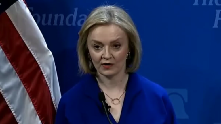 Liz Truss urges West to &#39;get real&#39; about China threat in US speech.