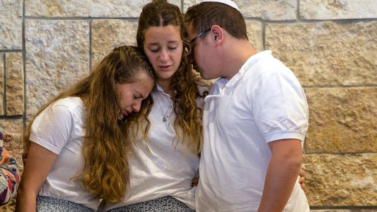 Lucy Dee's children at her funeral