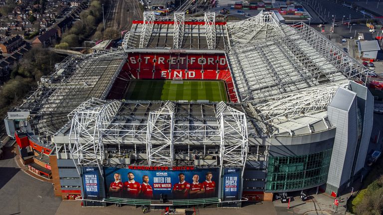 File photo dated 27-03-2023 of A general aerial view of Old Trafford stadium, home of Manchester United Football Club. Finnish businessman Thomas Zilliacus has reaffirmed that his second bid to buy Manchester United remains on the table. Zilliacus said earlier this month he would not be entering a third round of bidding for the Old Trafford outfit but that his second offer would still stand. Issue date: Tuesday April 25, 2023