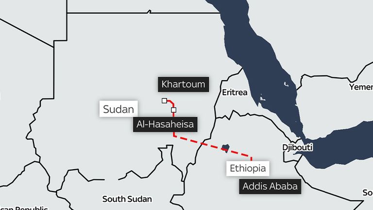 Marwan hopes to reach Addis Ababa after leaving Sudan. 