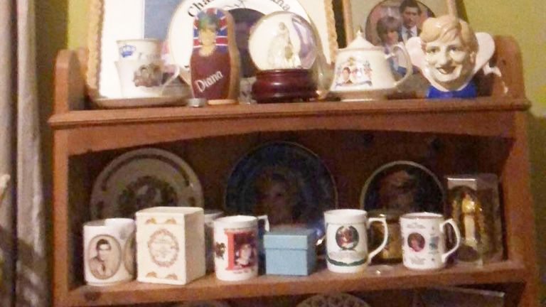 Michael's collection of mugs are proudly on display in his Newport home