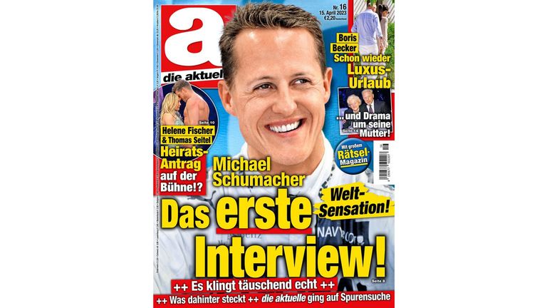 Kopertina e përparme e Michael Schumacher