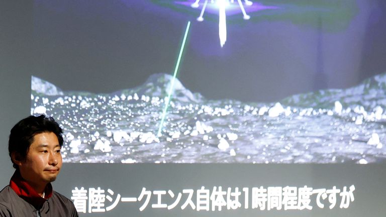 Takeshi Hakamada, "ispace" 's founder and chief executive, during the attempted moon landing