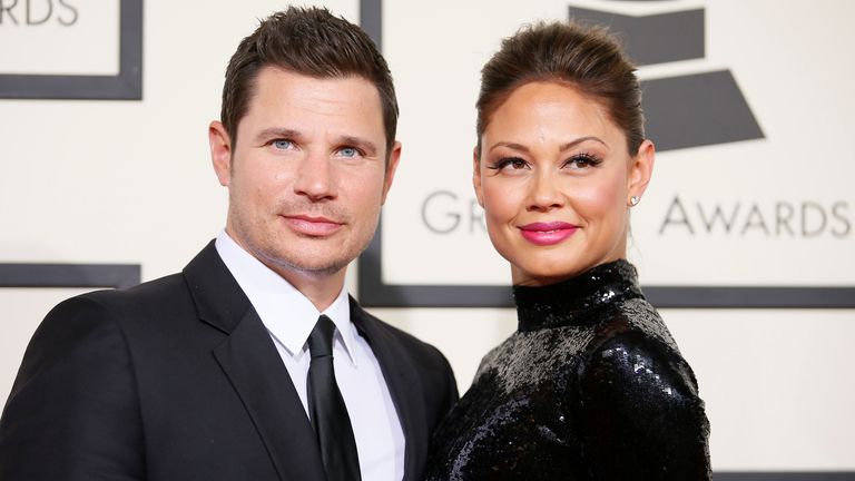 Nick Lachey and his wife Vanessa in 2016