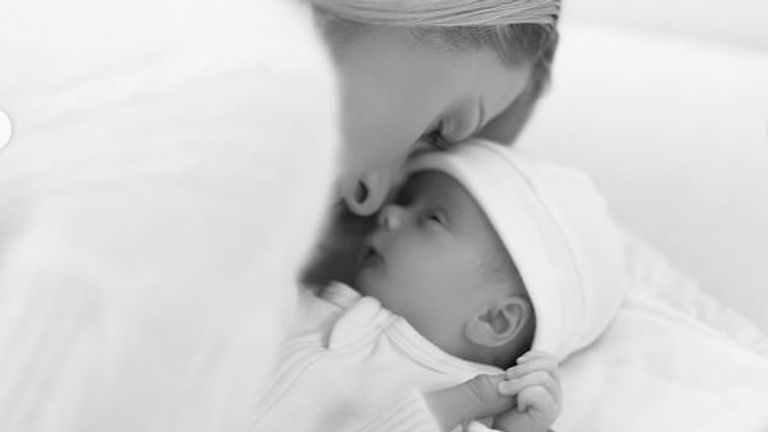 Paris Hilton and her newborn son. Pic: Instagram/Paris Hilton