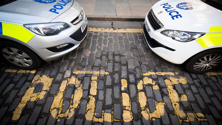 Police car parked outside the Police Scotland Leith station in Edinburgh. PA Photo. Picture date: Friday January 3, 2020. Photo credit should read: Jane Barlow/PA Wire