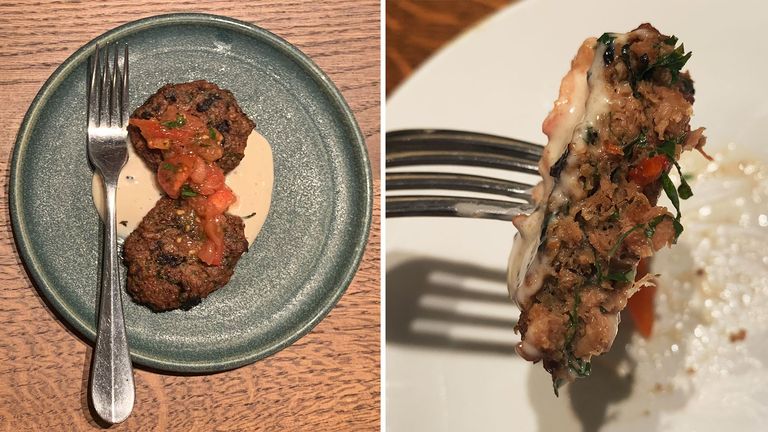 "Lamb" kofte made from Redefine Meat&#39;s 3D-printed plant-based lamb taste just like, well, lamb 