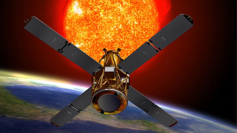 The Rhessi satellite which is due to crash down to Earth on Tuesday. Pic: NASA