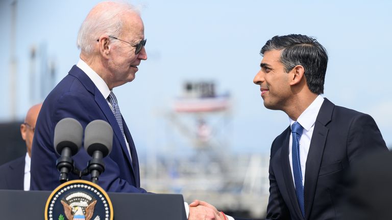 Joe Biden and Rishi Sunk will have a formal meeting in Northern Ireland on Wednesday