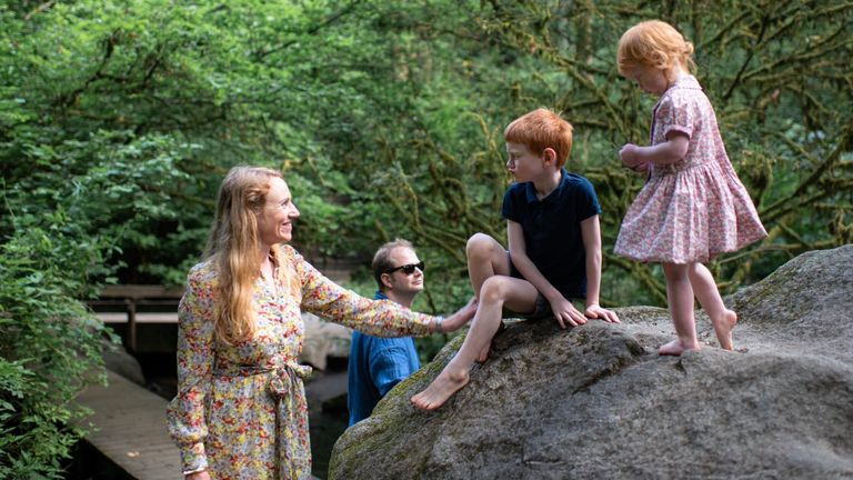 Lady Brook and her family, in the dress worn by Kate at the Chelsea Flower show in 2019. Pic: Emily Hogan