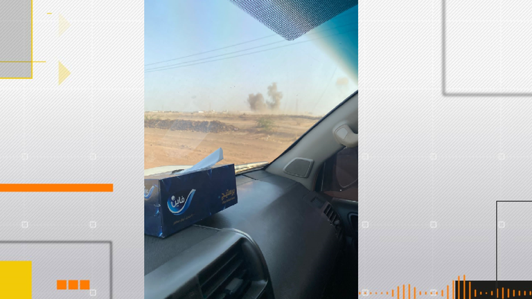 Marwan says that RSF troops fired shells at the side of the road as they drove out of Khartoum.