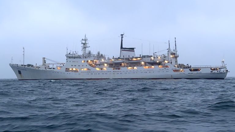 Admiral Vladimirsky is officially classified as an ocean research vessel. Pic: Morten Kruger/DR 