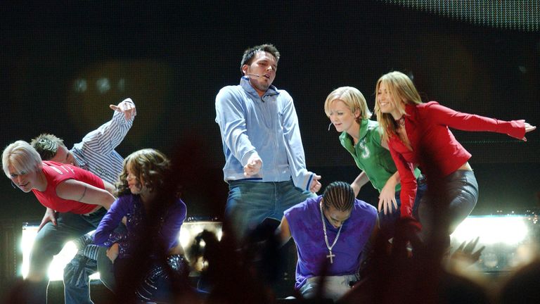  S Club 7 on stage during the Smash Hits T4 Poll Winners Party at the London Arena. S Club 7 star Paul Cattermole announced Wednesday 27 March 2002, he was quitting for a solo career - but the band are to carry on. His departure came as the rest of the band resigned their deal with both their management company and record label. smash hits shpwp lwpgals