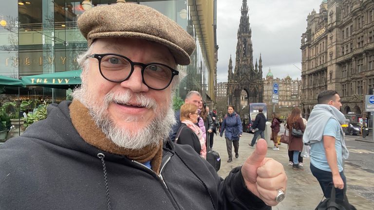 Guillermo del Toro in Edinburgh., Via Twitter https://twitter.com/RealGDT/status/1643670281683181584. Pic: Guillermo del Toro / @RealGDT