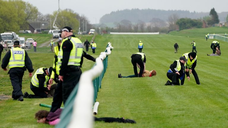 Animal Rising activists target the Scottish Grand National