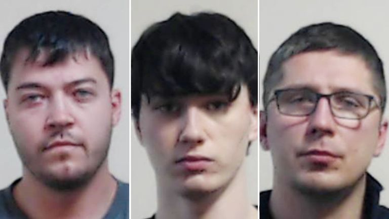 Serafin Gaik, Logan MacLeod and Pawel Chmielewski will be sentenced next month. Pic: Police Scotland