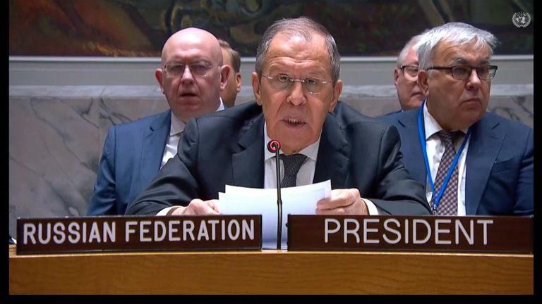 Sergei Lavrov at the UN Security Council
