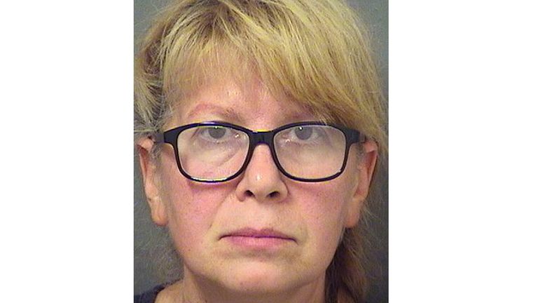 Sheila Keen-Warren under arrest in 2017. Pic: Palm Beach County Sheriff's Office via AP