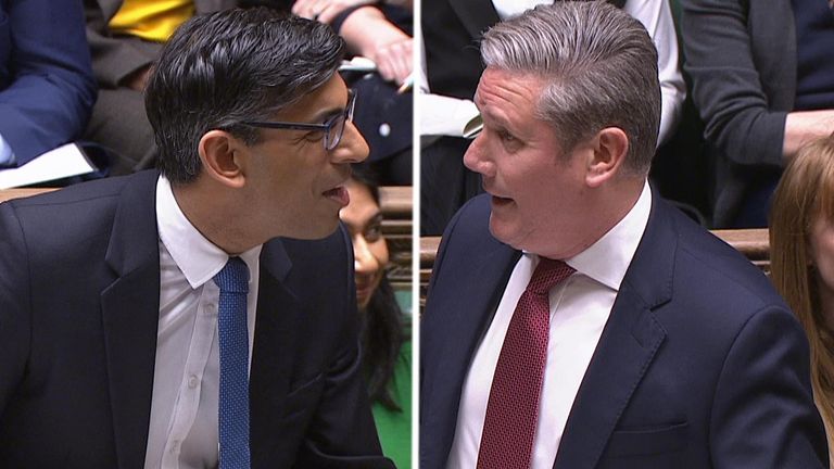 Rishi Sunak and Sir Keir Starmer clash over criminal justice system at PMQs