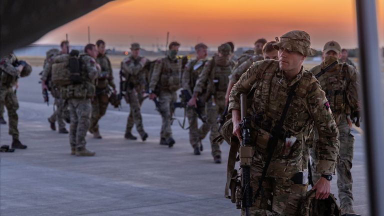 More than 1,200 personnel from 16 Air Assault Brigade, the Royal Marines and the RAF are involved: Pic: MoD