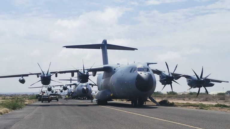 Spanish military planes also airlifted people from Khartoum on Sunday